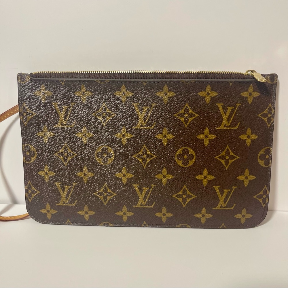 Louis Vuitton Neverfull Monogram Clutch Large 💎 AUTHENTICATED 💎 Serial SD4163 - Picture 14 of 16